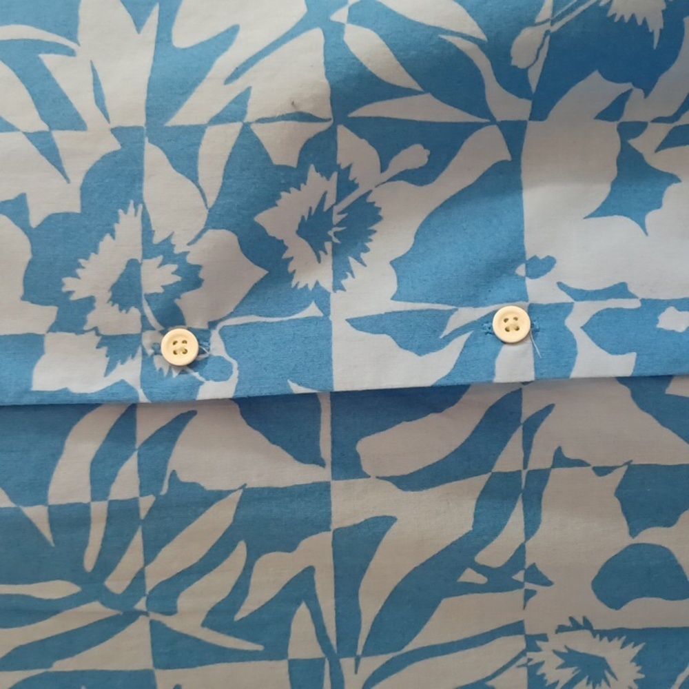 Free Assembly Men's Tropical Blue Casual Shirt, M - Picture 4 of 8